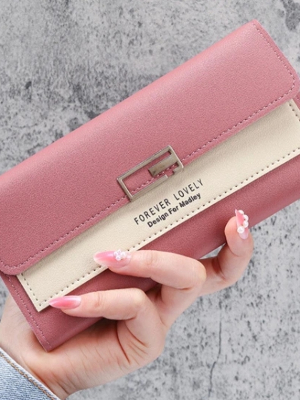 Forever Young Red & Cream Long Wallet